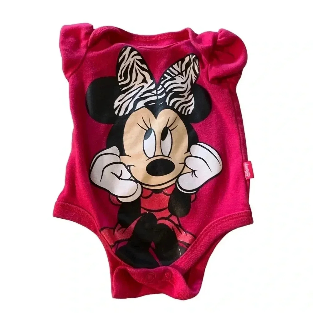 DISNEY Minnie Mouse 0-3 months pink onesie